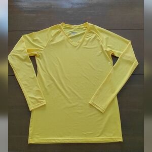 Augusta Sportswear Neon Yellow Moisture Wicking Ladies Athletic Shirt. Size L.
